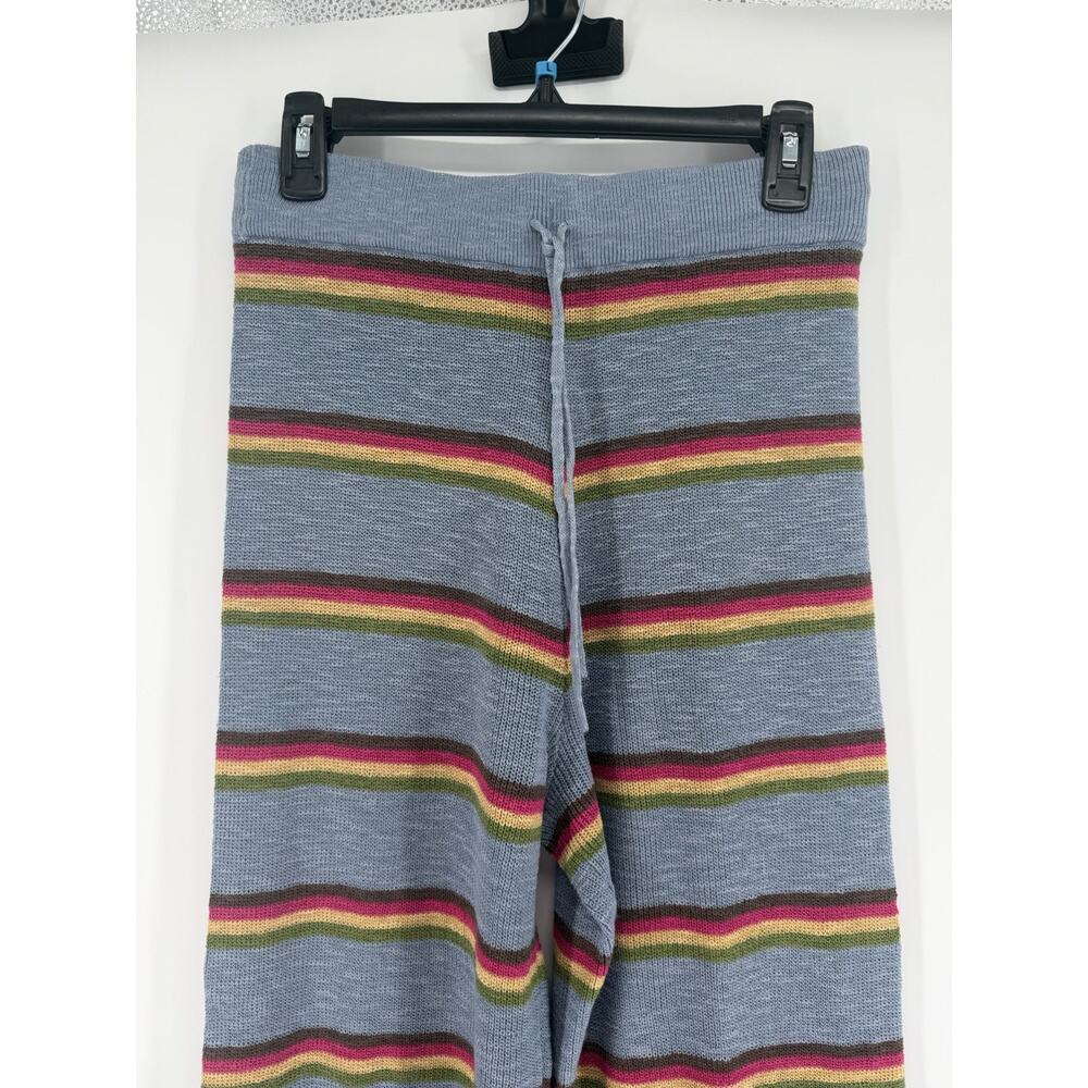 FREE PEOPLE BEACH Mariner Sweater Pant Drawstring Womens Medium Multi Striped - Picture 2 of 9